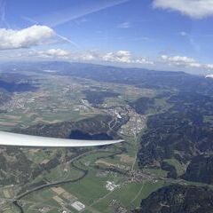 Flugwegposition um 13:46:50: Aufgenommen in der Nähe von Gemeinde Fohnsdorf, Fohnsdorf, Österreich in 2802 Meter